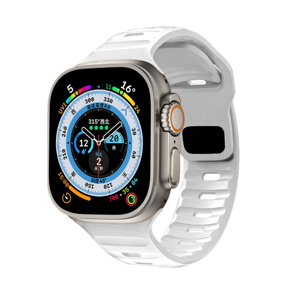 Pulseira esportiva de silicone para Apple Watch 46mm 44mm 45mm 49mm 42mm, iWatch Series 12 11 10 9 8 7 SE Ultra 2 3 4 - Imagem 6