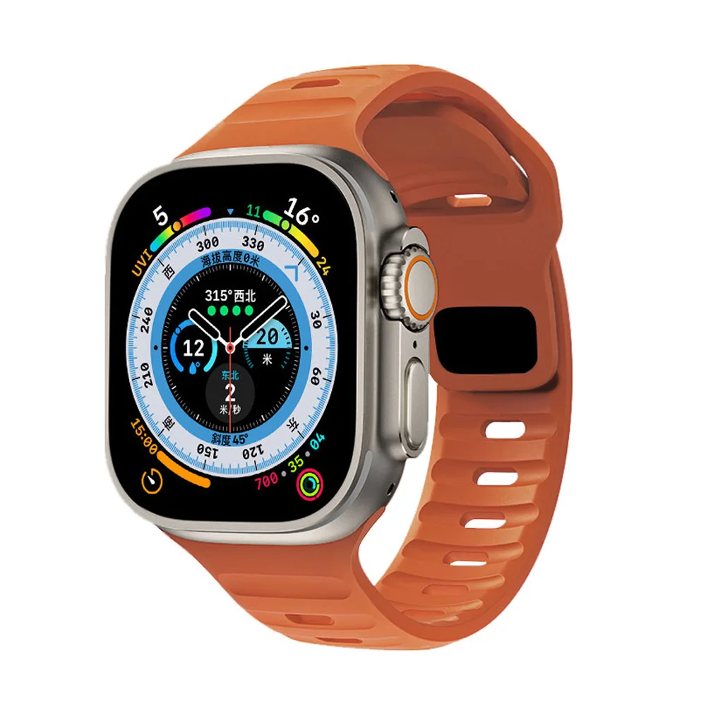 Pulseira esportiva de silicone para Apple Watch 46mm 44mm 45mm 49mm 42mm, iWatch Series 12 11 10 9 8 7 SE Ultra 2 3 4 - Imagem 8