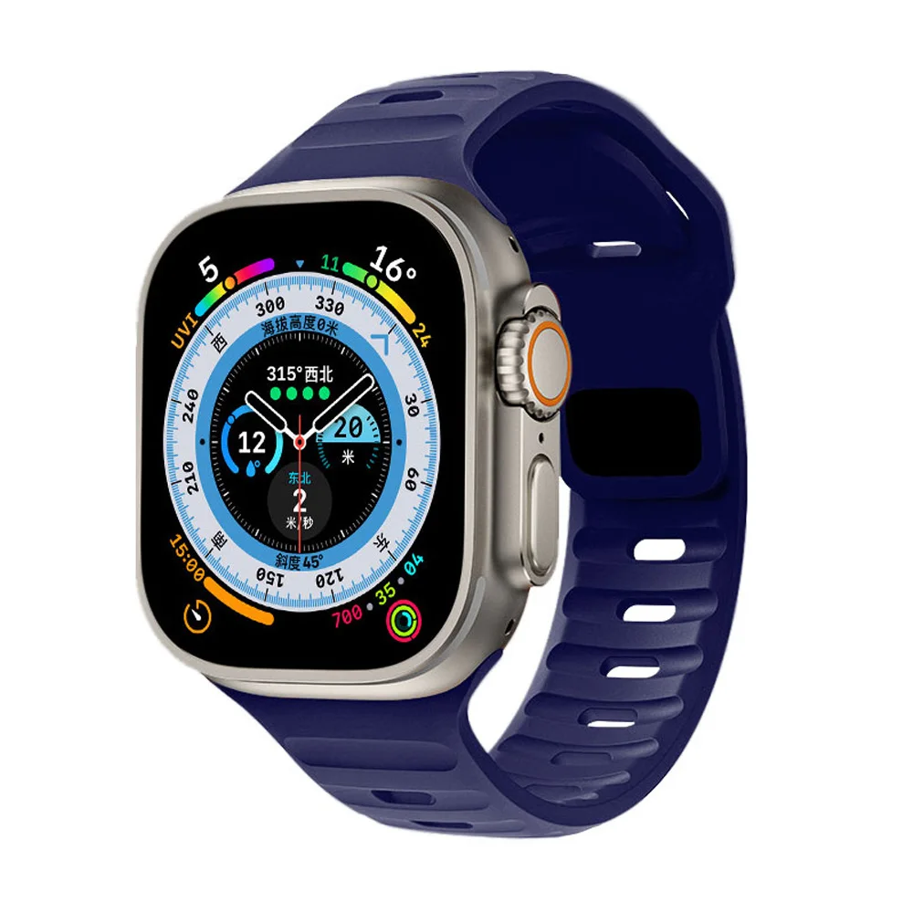 Pulseira esportiva de silicone para Apple Watch 46mm 44mm 45mm 49mm 42mm, iWatch Series 12 11 10 9 8 7 SE Ultra 2 3 4 - Imagem 10