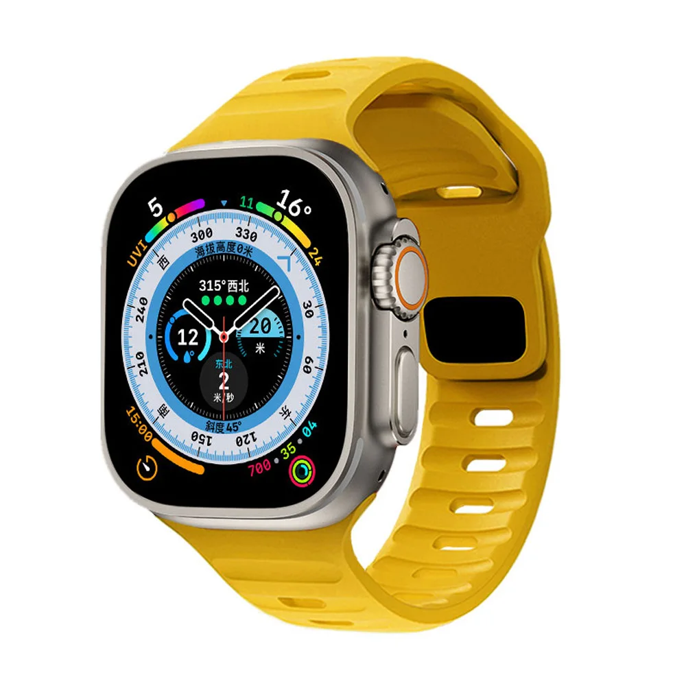 Pulseira esportiva de silicone para Apple Watch 46mm 44mm 45mm 49mm 42mm, iWatch Series 12 11 10 9 8 7 SE Ultra 2 3 4 - Imagem 7
